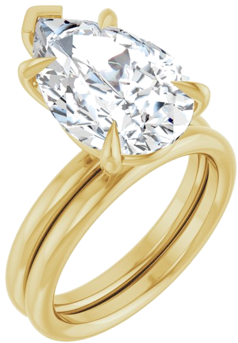 Sužadėtuvių Žiedas „Claw-Prong Solitaire“ 10k yellow gold Pear 15mm x 10mm (6)