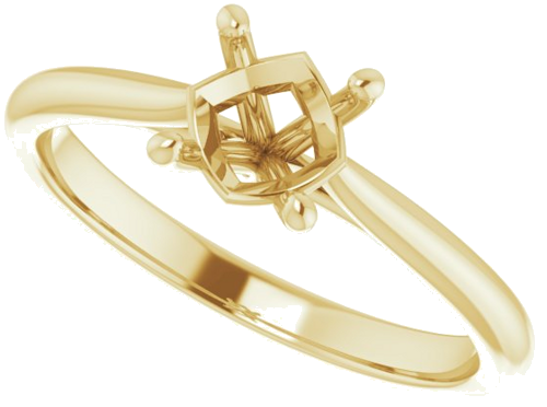 Sužadėtuvių Žiedas „Solitaire“ 18k yellow gold Round 6mm (5)
