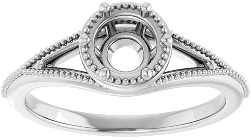 Sužadėtuvių Žiedas „Solitaire“ 14k white gold Round 5.8mm (3)
