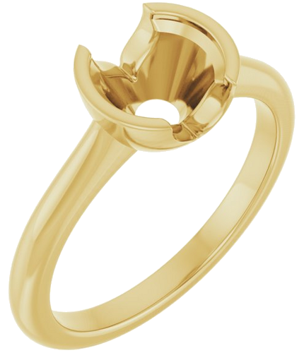Sužadėtuvių Žiedas „Half-Bezel Solitaire“ 14k yellow gold Round 7mm (1)