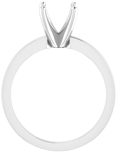 10K White 7.4 mm Round Solitaire Engagement Ring Mounting (2)