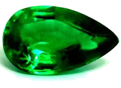 0.64 carat GREEN Pear Smaragdas (1)