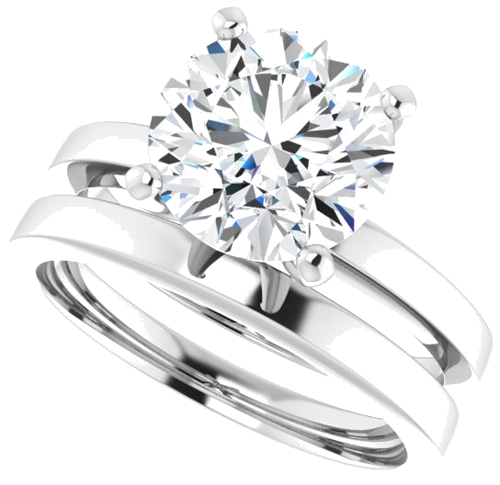 Platinum 9 mm Round Solitaire Engagement Ring Mounting (10)