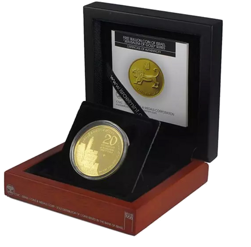 1 oz Dāvida tornis 2010 Izraēla zelta monēta (1)