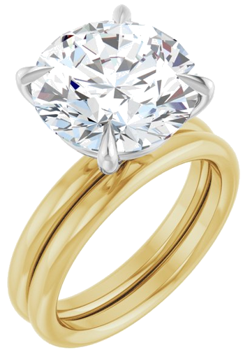 Sužadėtuvių Žiedas „Claw-Prong Solitaire“ 18k yellow/white gold Round 12mm (6)