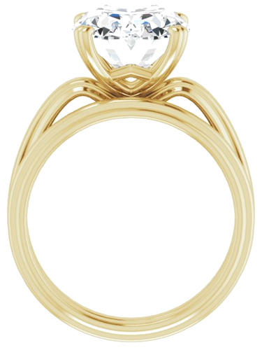 10K Yellow 12x10 mm Oval Engagement Ring Mounting (7)