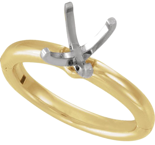Sužadėtuvių Žiedas „CLIQ® Hinged Adjustable Solitaire“ 14k yellow/white gold Oval 9mm x 7mm (6)