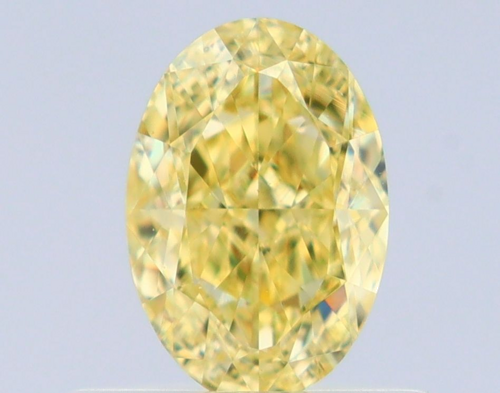 0.52 carat Fancy Yellow-VS1 Natūralus Oval Deimantas (1)