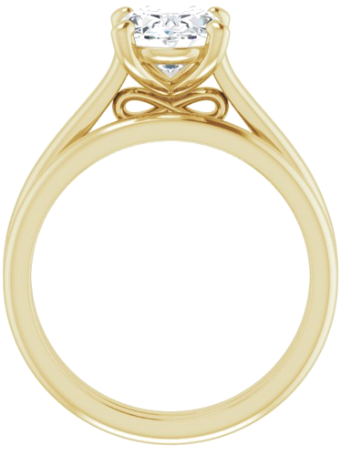 Sužadėtuvių Žiedas „Accented Infinity-Inspired“ 14k yellow gold Oval 9mm x 7mm (7)