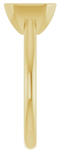 14K Yellow 9x7 mm Emerald Solitaire Engagement Ring Mounting (4)