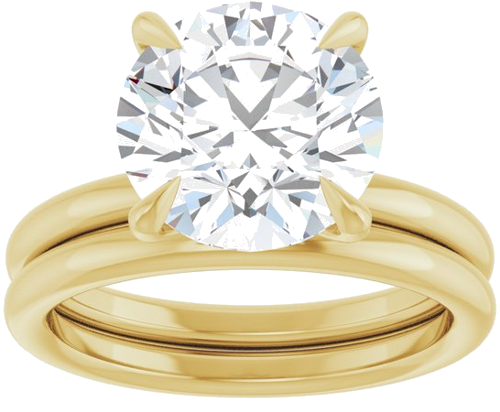Sužadėtuvių Žiedas „Claw-Prong Solitaire“ 10k yellow gold Round 10mm (8)
