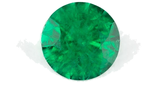 0.38 carat GREEN Round Smaragdas (1)