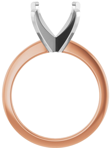 Sužadėtuvių Žiedas 14k rose/white gold Emerald 11mm x 9mm (2)