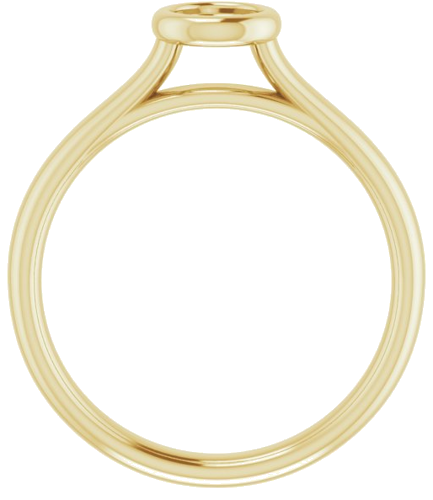 Sužadėtuvių Žiedas „Bezel-Set Solitaire“ 585 Geltonojo Aukso Round 4.4mm (2)