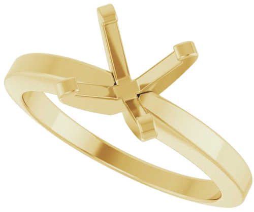 Sužadėtuvių Žiedas „Solitaire“ 585 Geltonojo Aukso Round 7mm (5)