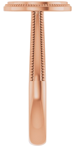 Sužadėtuvių Žiedas „Bezel-Set Solitaire“ 14k rose gold Oval 9mm x 7mm (4)