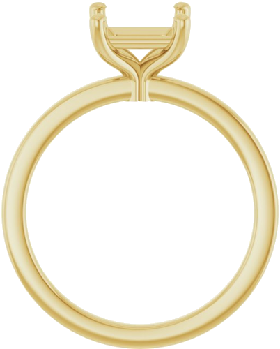 Sužadėtuvių Žiedas „Solitaire“ 14k yellow gold Square 6mm (2)