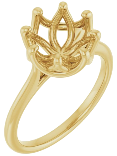 Sužadėtuvių Žiedas „Solitaire“ 14k yellow gold Round 9mm (1)