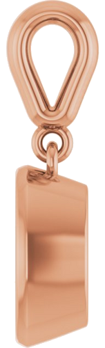 Pakabukas „Bezel-Set“ 585 Rožinis Aukso Oval 8mm x 6mm (3)