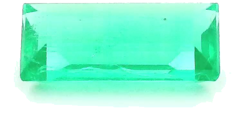 0.51 carat GREEN STEP cut Baguette Smaragdas (1)