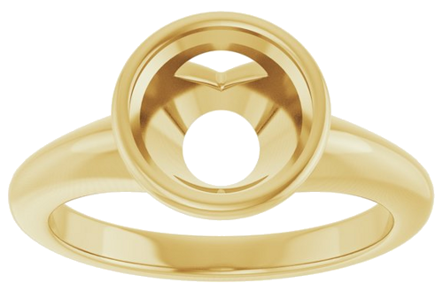 Sužadėtuvių Žiedas „Bezel-Set Solitaire“ 14k yellow gold Round 8.2mm (3)