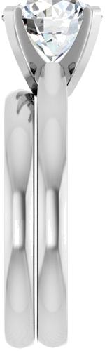 14K White 8.2 mm Round Solitaire Engagement Ring Mounting (9)