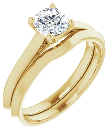 Sužadėtuvių Žiedas „Claw-Prong“ 14k yellow gold Round 5.5mm (6)