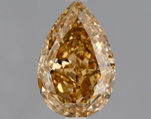 0.91 carat Fancy Yellow Brown-VS1 Natūralus Pear Deimantas (1)