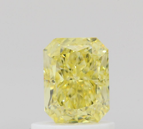 1.0 carat Fancy Intense Yellow-VS2 Natūralus Radiant Deimantas (1)
