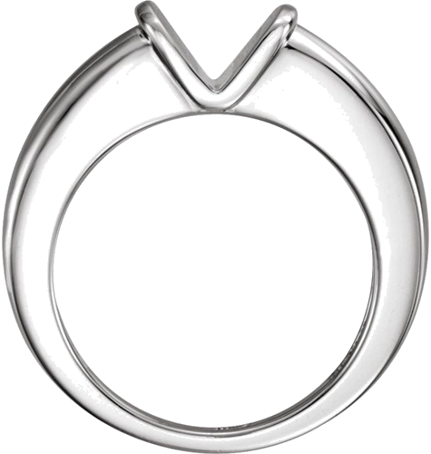 Sužadėtuvių Žiedas „Bar-Set Solitaire“ 14k white gold Round 5.2mm (2)