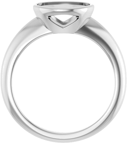 Sužadėtuvių Žiedas „Bezel-Set Solitaire“ 14k white gold Oval 9mm x 7mm (2)