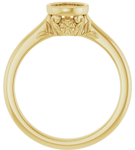 14K Yellow 5.5 mm Round Solitaire Engagement Ring Mounting (2)