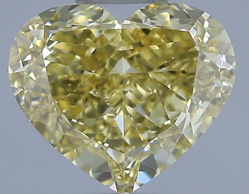 1.55 carat Fancy Yellow-VS1 Natūralus Heart Deimantas (1)
