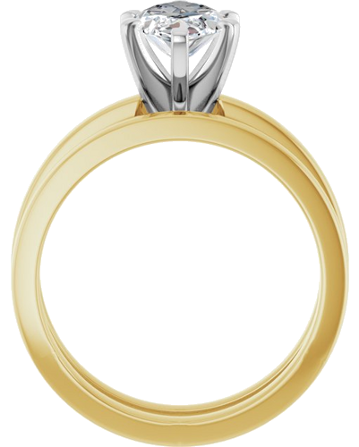 Sužadėtuvių Žiedas „Solitaire“ 14k yellow/white gold Marquise 12mm x 6mm (7)
