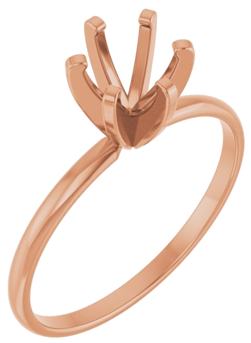 Sužadėtuvių Žiedas „Solitaire“ 14k rose gold Round 5.8mm (1)
