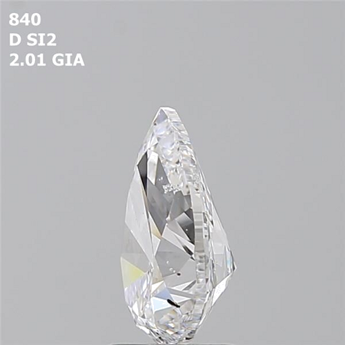 2.01 carat D-SI2 Natūralus Pear Deimantas (1)