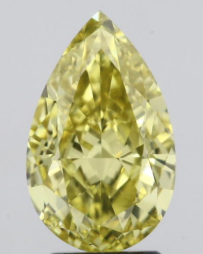 3.52 carat Fancy Intense Yellow-SI2 Natūralus Pear Deimantas (1)