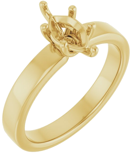 Sužadėtuvių Žiedas „Solitaire“ 14k yellow gold Marquise 9mm x 4.5mm (1)