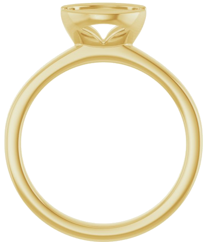 Sužadėtuvių Žiedas „Half-Bezel Solitaire“ 14k yellow gold Oval 8mm x 6mm (2)