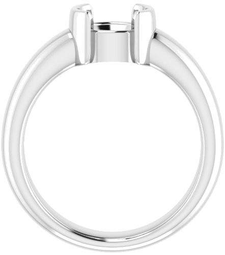 Sužadėtuvių Žiedas „Half Bezel Solitaire“ 585 Baltojo Aukso Round 7mm (2)