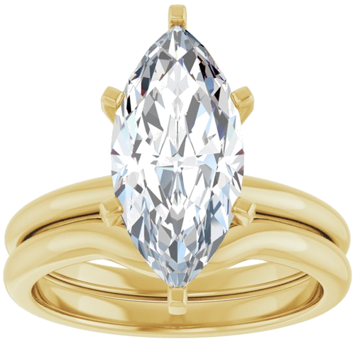 Sužadėtuvių Žiedas 14k yellow gold Marquise 15mm x 7mm (8)