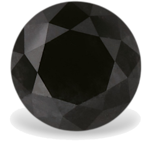 0.47 carat Fancy Black-VVS2 Excellent cut Natūralus Round Deimantas (1)