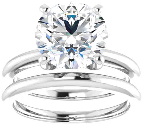 Platinum  9.4 mm Round Solitaire Engagement Ring Mounting (8)