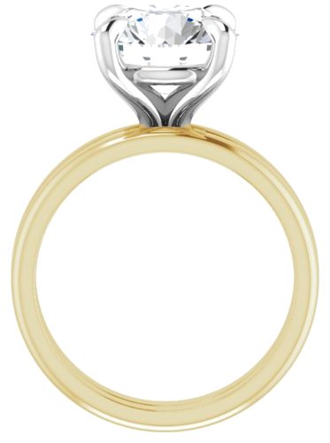 14K Yellow White 10 mm Round Engagement Ring Mounting (7)