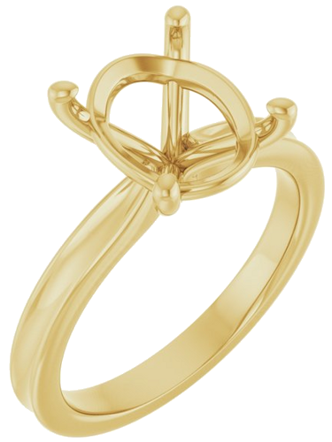 Sužadėtuvių Žiedas 14k yellow gold Oval 11mm x 9mm (1)