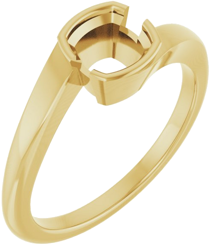 Sužadėtuvių Žiedas „Half-Bezel Solitaire“ 10k yellow gold Cushion 5.5mm (1)