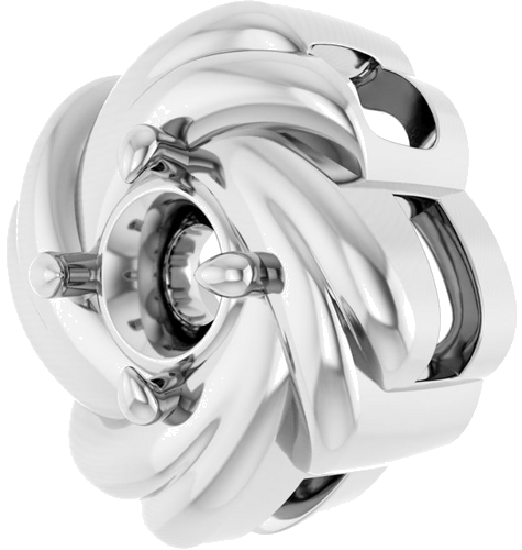 Pakabukas „Knot“ 14k white gold Round 3.5mm (2)