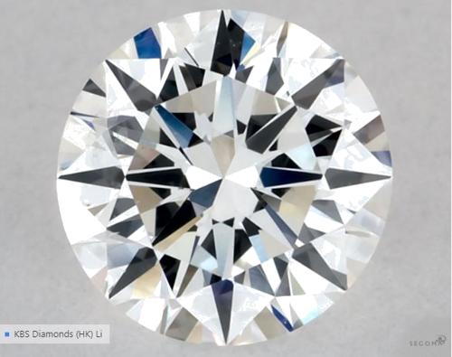 0.5 carat F-VS2 Excellent cut Natūralus Round Deimantas (1)