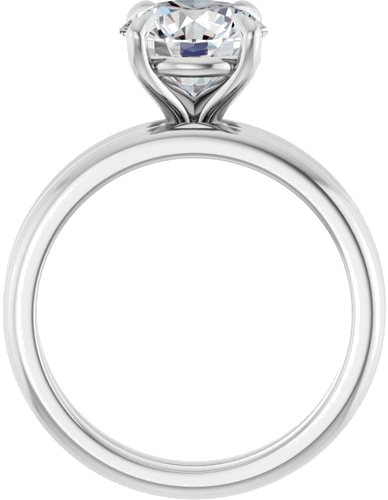 14K White 8.2 mm Round Solitaire Engagement Ring Mounting (7)