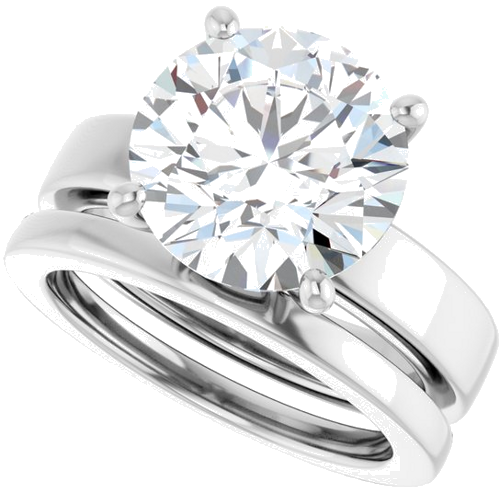Platinum 11 mm Round Solitaire Engagement Ring Mounting (10)